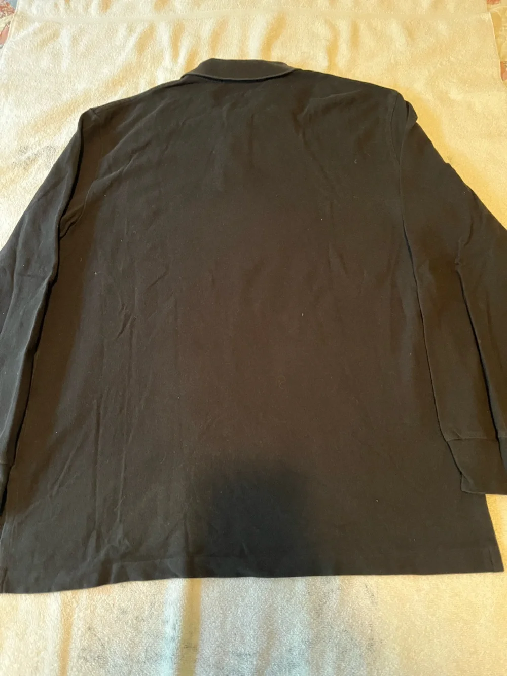 Ralph Lauren Black Long Sleeve Polo with Pink Pony Logo